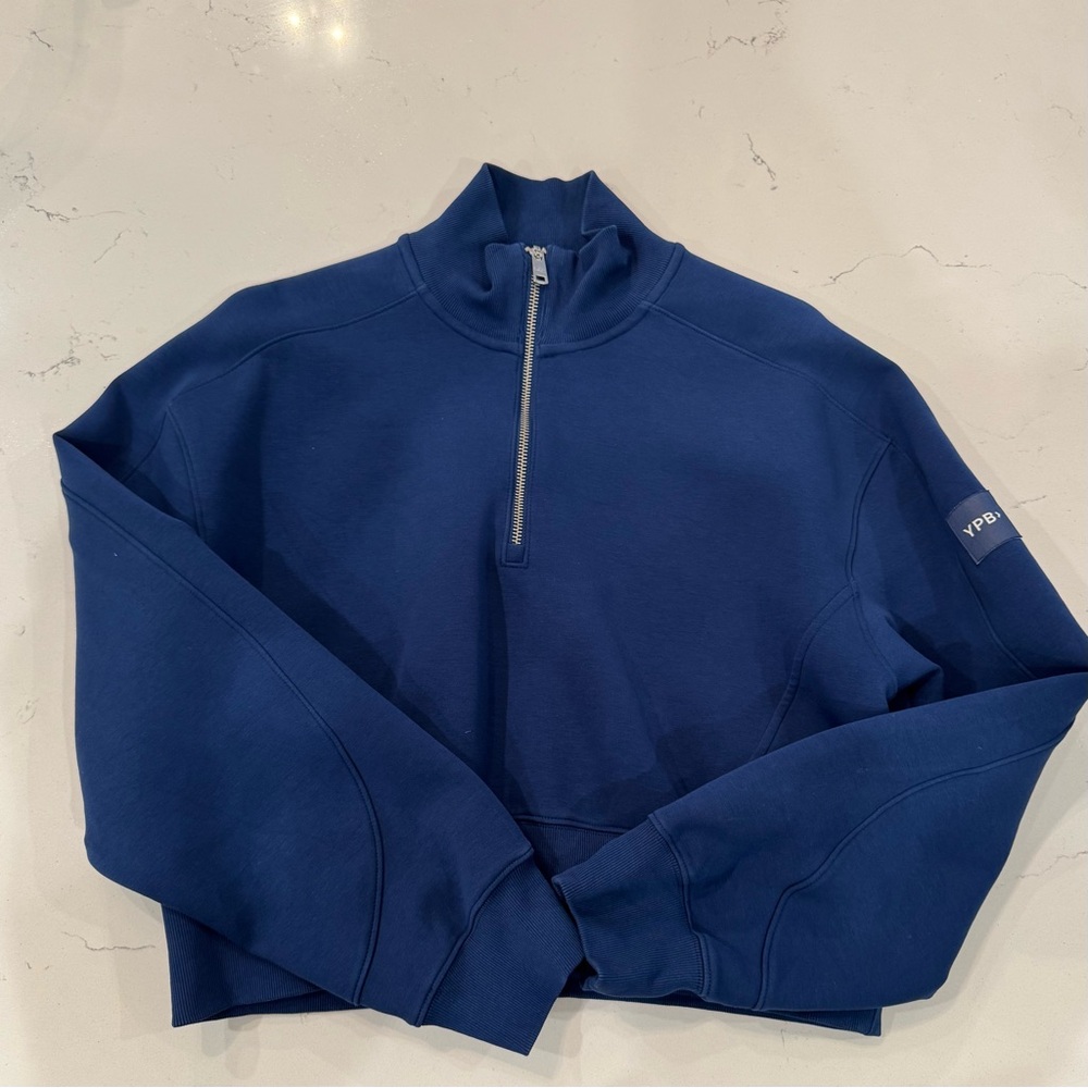 YPB Abercrombie Navy Blue Half-Zip Sweatshirt